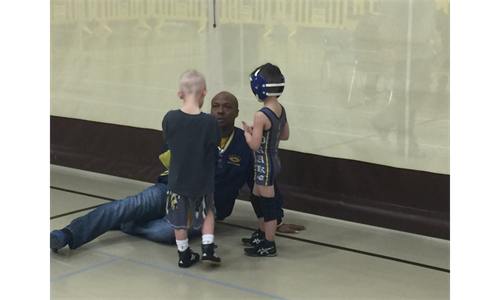 Coach Larry Teaching Some Future State Champs!